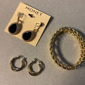 Three Beautiful Pieces of Goldtone Jewelry